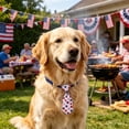 thumbnail image 7 of Yhmxh 4th of July Pet Necktie, Adjustable American Flag Collar Bows Patriotic Red White Blue Star Stripes Dog Cat Bow Tie Collar, Cute Independence Day Pet Costume Accessory for Small Medium Pets, 7 of 7