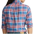 thumbnail image 2 of POLO Ralph Lauren Mens Plaid Button Down Shirt (2XLarge Big, Steel Blue/Red), 2 of 2
