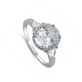 thumbnail image 4 of CHOOSE YOUR COLOR White CZ Solitaire Ring .925 Sterling Silver Band Jewelry Female Size 6, 4 of 4