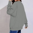 thumbnail image 4 of Resicozy Womens Sweatshirts Solid Color Crewneck Oversized Pullover Sweaters Fall Winter Cute Casual Tops Preppy Clothes 2025 Light Gray 2XL, 4 of 6