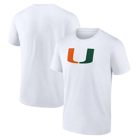 Men's White Miami Hurricanes Logo T-Shirt