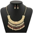thumbnail image 2 of ATTOE Femmes Rifting Pièces Pendentif Collier Early Set Bijoux Ensemble Bijoux (Couleur, Argent + Coloré), 2 of 3