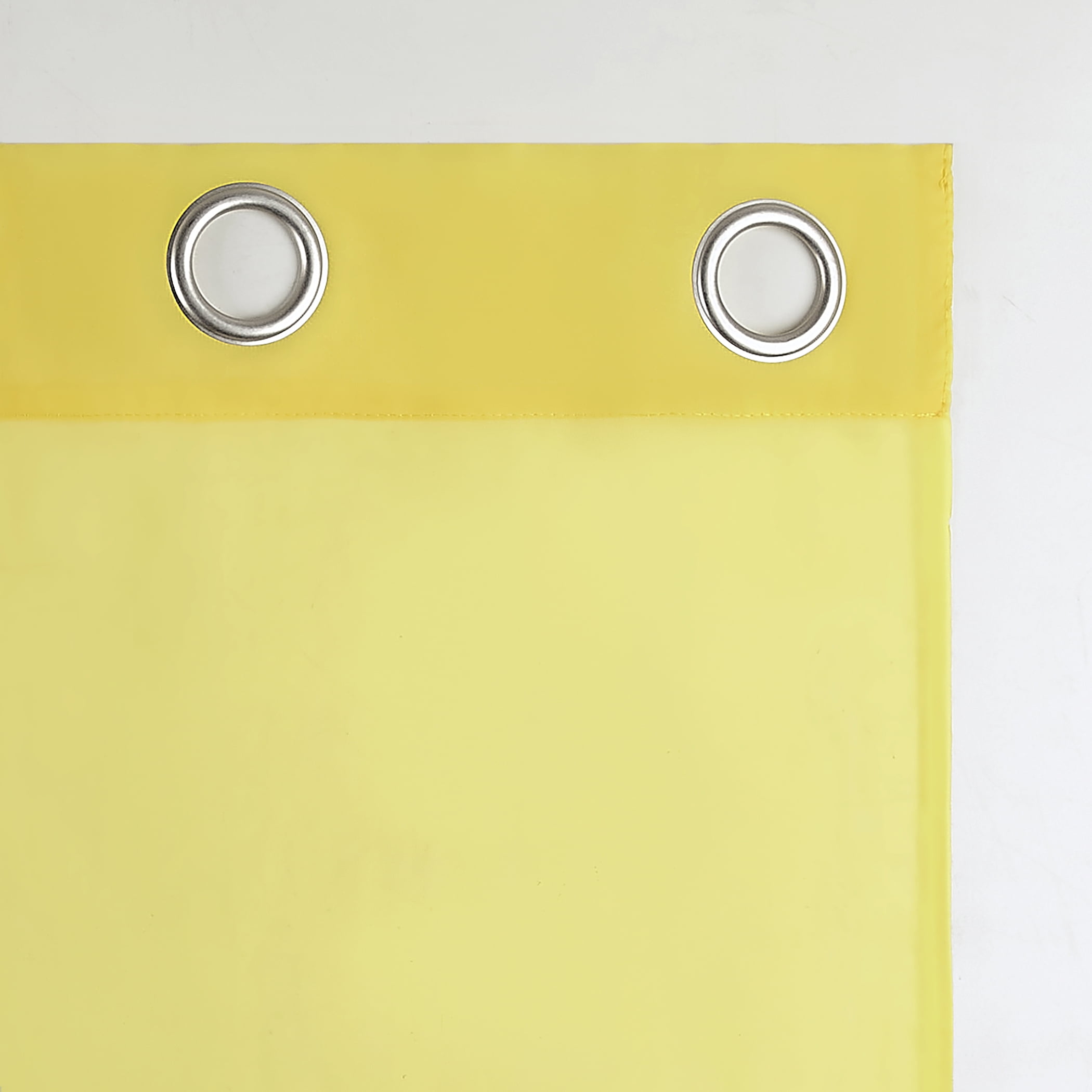 No. 918 Calypso Voile Sheer Grommet Curtain Panel, 59"x63", Lemon Yellow