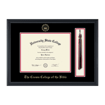 Framerly - Crown Bible Tassel Diploma Frame In Black Moulding