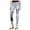 Blue - bluemulti, variant on Free People Womens Patched Skinny Fit Jeans, Blue, 26