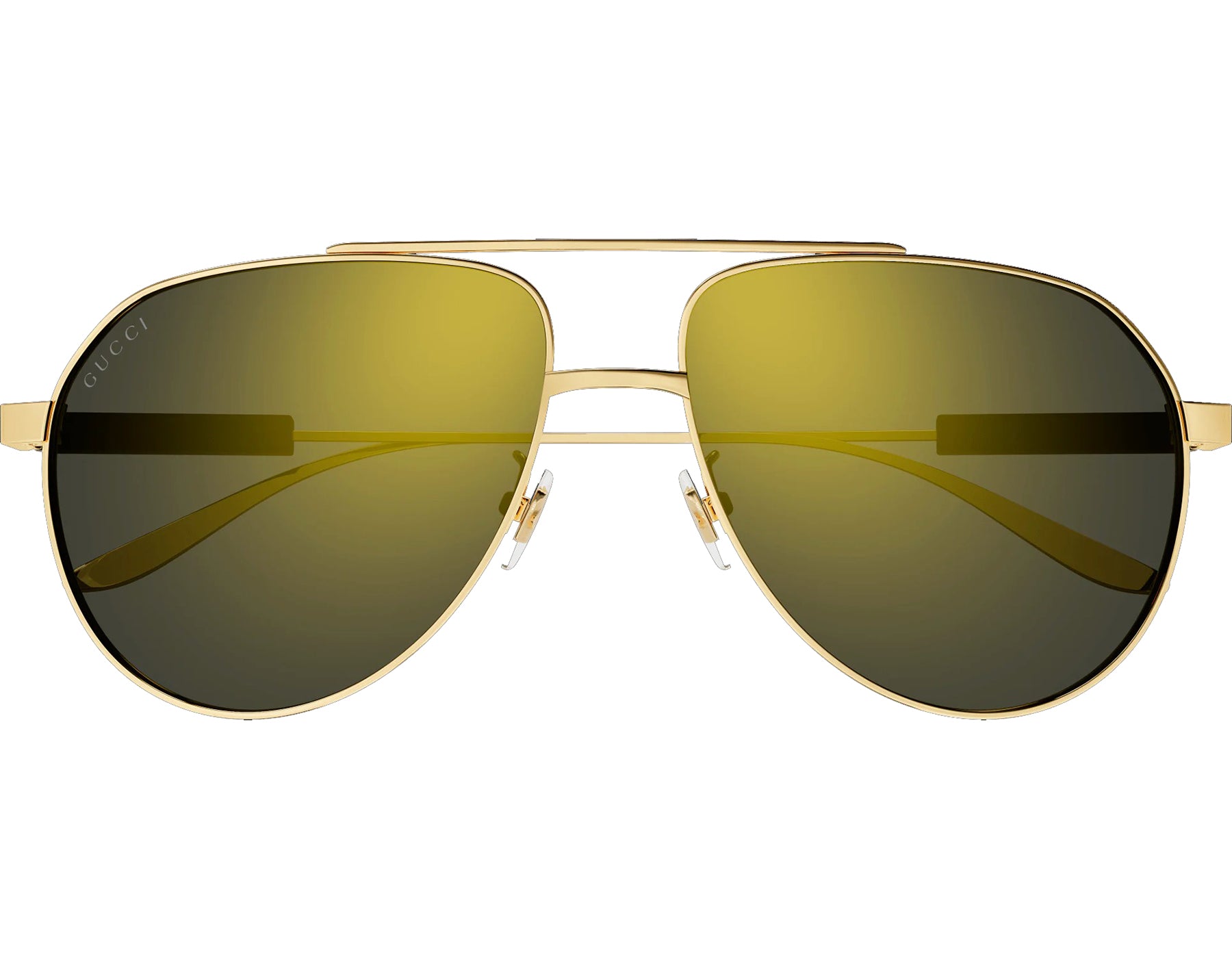 NEW GUCCI GG1311S 002 UNISEX METAL AVIATOR SUNGLASSES Gucci Aviator-Frame Metal Sunglasses Silver/Silver/Brown  main image 2