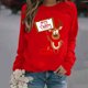 thumbnail image 1 of ICHUANYI Liquidación Navidad Moda Mujer Casual Manga Larga Impreso Señoras Sudaderas Tops ICHUANYI WER202308245700, 1 of 9