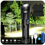 12000000Lumens Brightest LED Flashlight Rechargeable Tactical Police Work Light