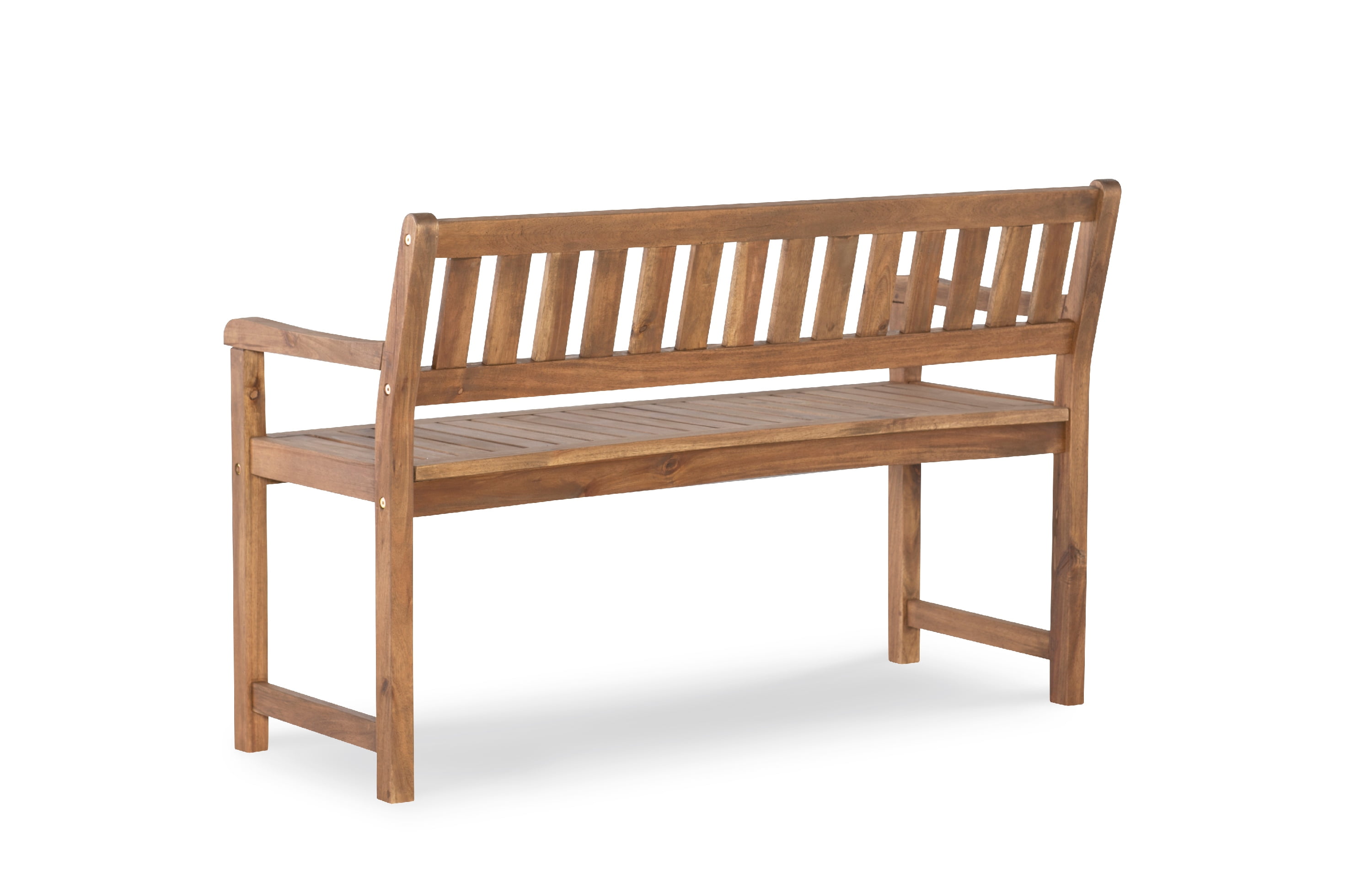 Linon Crosscreek Mid-Back Acacia Outdoor Bench, Acorn