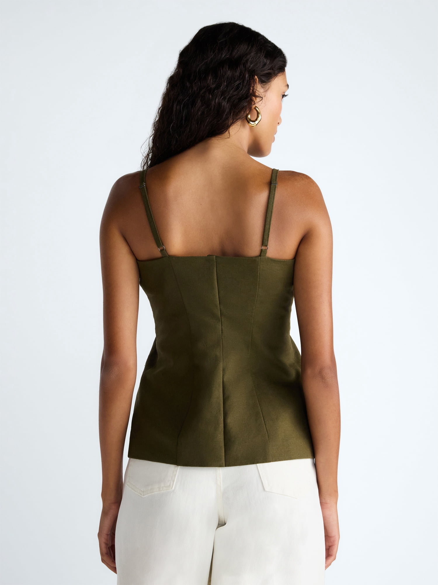 Scoop Women's Linen Blend Vest, Sizes XS-XL - Walmart.com