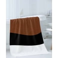 thumbnail image 3 of Brown Black White Boho Towel Set of 3, Soft Microfiber Bath Towels, Hand Towel, Washcloths, Modern Striped Art Quick-Dry Absorbent Towels for Bathroom Kitchen Hotel Beach Gym Spa, 3 of 7