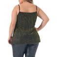 thumbnail image 4 of DARING DIVA Women's Plus Sequin Glitter Cami Sleeveless Party Tank Top 1X Gold, 4 of 6