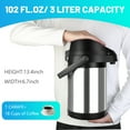thumbnail image 5 of SSAWcasa 102oz Airpot with Pump Stainless Steel Coffee Carafe Insulated Coffee Dispenser  for Hot/Cold Beverages - 12 Hours Heat Retention, 5 of 8