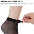 thumbnail image 5 of Gustave 10 Pairs Ankle High Mesh Sheer Socks for Women Anti-Slip Cotton Sole Silk Nylon Socks Soft Elastic Thin Transparent Socks for Summer "Black", 5 of 11