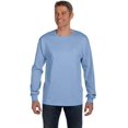 thumbnail image 2 of Hanes Mens TAGLESS Long-Sleeve T-Shirt with Pocket, M, Light Blue, 2 of 4