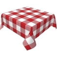 thumbnail image 2 of Valentines Tablecloth Square 60x60 Inch,Red Pink Buffalo Plaid Table Cloth,Stain Resistance Polyester Anniversary Day Checkered Holiday Table Covers for Kitchen Dining Parties Picnic, 2 of 6