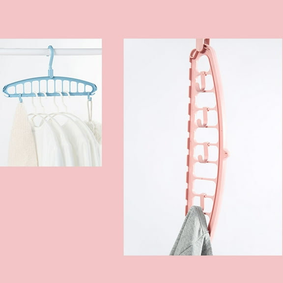 DECORNIJIA Portable Folding Hangers Pink 2Set For Travel