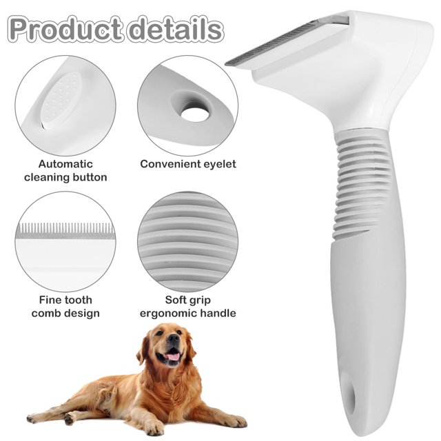 Cepillo De Aseo Para Mascotas Para Perros Y Gatos Herramienta De Limpieza Automática Peine Para Mascotas Herramienta De Cerdas De Acero Inoxidable Para Quitar El Aseo Elimina Las Alfombrillas Sueltas Muyoka Hogar