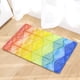 thumbnail image 2 of Alfombrilla de baño antideslizante de franela con cuadrícula de colores, de secado rápido y apta para la cocina, 2 of 8