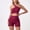 Hot Pink, variant on Workout Sets for Women Matching 2 Piece Seamless Ribbed Sports Bra One Shoulder Crop Top and High Waist Shorts Yoga Gym Tracksuits Outfits Active Set