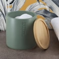thumbnail image 5 of Sleek Green Bathroom Accessory Set with Bamboo Accents - 5 pieces, 5 of 8