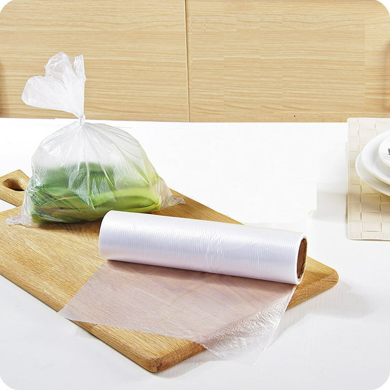 RyhamPaper Food Storage Bags, 1 Roll 12 x 16 Plastic Produce Bag on a Roll  Fruits, Vegetable, Bread, Food Storage Clear Bags, 350 Bags