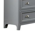 thumbnail image 4 of Benjara Cile 56 Inch Dresser, 7 Gliding Drawers, Gray Wood, Round Nickel Handles, 4 of 5