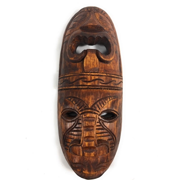 Fijian Tiki Mask 12" - 2 Deities Love & Long Life | #mdr1900130