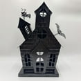 thumbnail image 6 of Shoreew Halloween Haunted House Candle Holder Hollow Iron Tealight Candle Stand Candlestick Table Centerpiece Home Office Desktop Decoration, 6 of 6