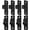Black, 4 Pack, variant on Heavy Duty Gate Hinges, Steel Hinges with Electroplated Coating, 2-Pack Wall Mount Female & Male Hinges for Fences & Farm Gates, 600 lbs Capacity