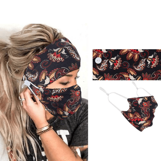 Diademas Bandas para el cabello de yoga con cubierta para la boca Bandas para la cabeza anchas elásticas Turbante elástico Diadema de tela Envolturas para la cabeza Moda MFZFUKR CPB-DE-LYY864-7