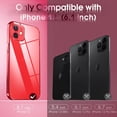 thumbnail image 2 of Crystal Clear Case for iPhone 12, [Not Yellowing] [Camera Protection] [Military Grade Drop Tested] Transparent Shockproof Protective Phone Case Soft Silicone Slim Cover, 6.1 inch, Red, 2 of 16