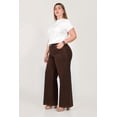 thumbnail image 2 of Jeans Wide Leg con pedreria /Tallas Extras, 576 (Cafe) cafe 40, 2 of 4