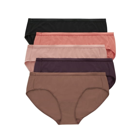 Hanes Just My Size Women's Breathable Mesh Hipster Underwear, 5-Pack