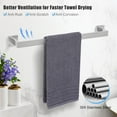 thumbnail image 2 of Turs Juego De Accesorios De Baño De 5 Piezas, Juego De Barra Para Toallas De Níquel Cepillado, Juegos De Soportes Para Toallas De Baño, Soporte Para Toallas De Mano, 2 Ganchos Para Toallas, Acero Inox, 2 of 5