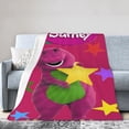 thumbnail image 2 of Barney And Friends Throw Blanket Soft Lightweight Cozy Plush Flannel Bed Blanket Fuzzy Fluffy Fleece Blankets for Bedroom Living Room Couch Office 60"X50", 2 of 8