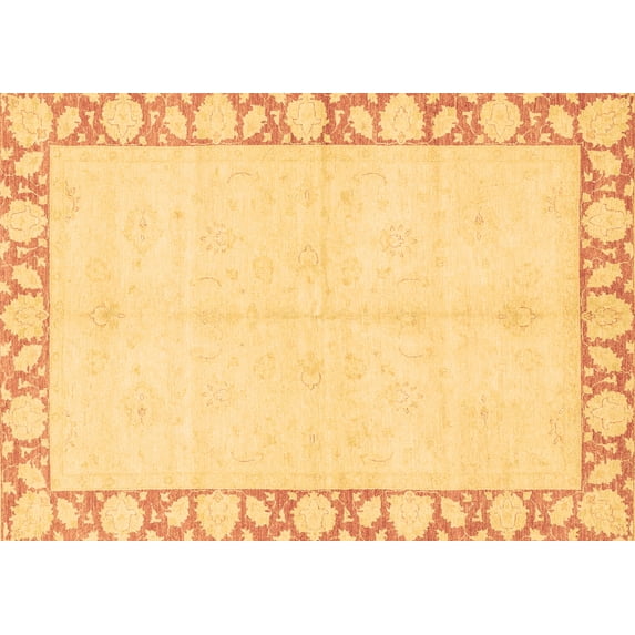 Ahgly Company Indoor Rectangle Abstract Brown Modern Area Rugs, 2' x 3'