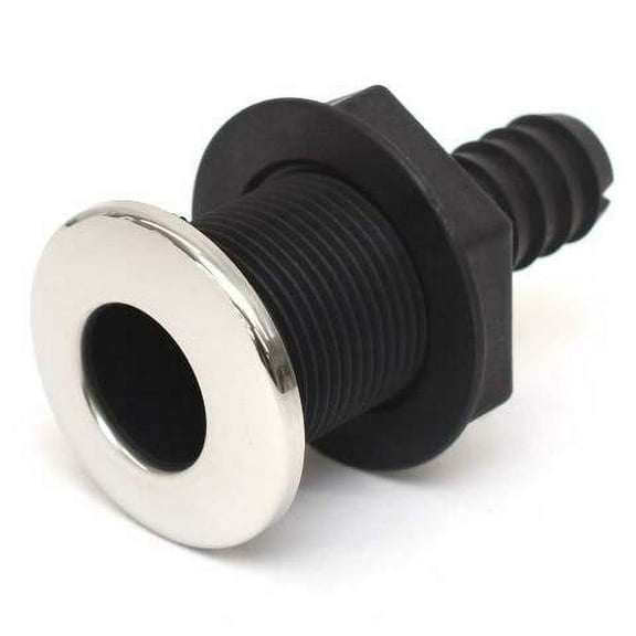 Attwood Boat Thru Hull Fitting 1967393 | 3/4 Inch Black Silver