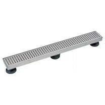 Oatey Designline 24 in. Stainless Steel Linear Shower Drain with Square Pattern Drain Cover, Silver