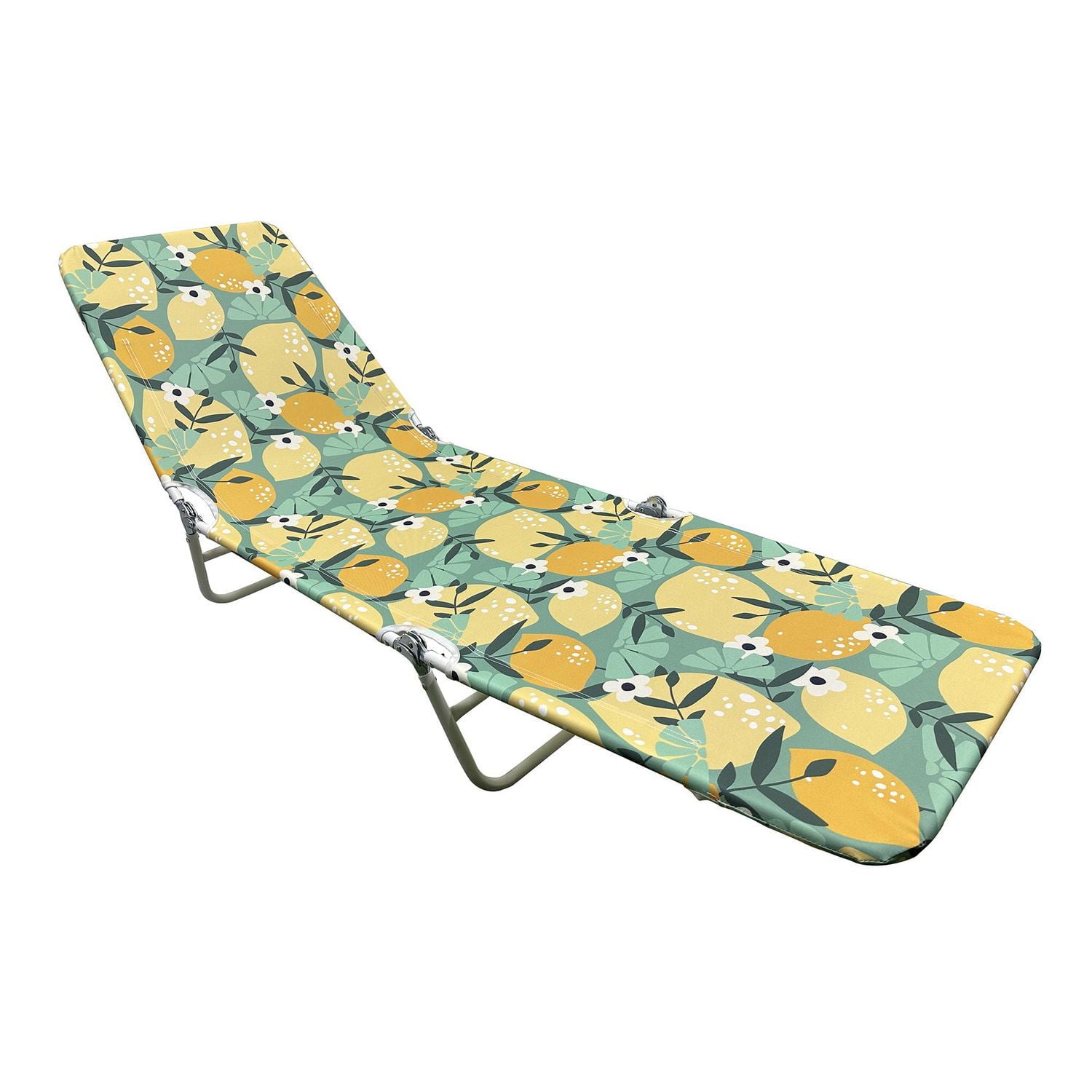 Fabric Beach Lounger,Lemon