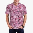thumbnail image 4 of Xecao Sweet Heart for Mens' Casual Short Sleeve Button-Down Polo Shirts for a Classic Golf Look, 4 of 9