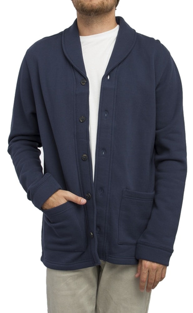 mens shawl cardigan navy