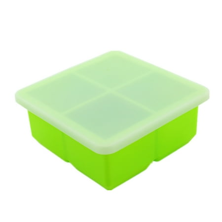 

4 Grids Square Ice Maker Square Pudding Jelly Square Mould Ice Tray