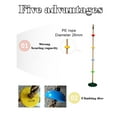 thumbnail image 3 of Climbing Rope with Discs – 74.8in Length 100kg Capacity PE Plastic Swings for Balance and Strength Training(Blue), 3 of 6