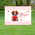 thumbnail image 2 of Happy Valentine's Day Brittany Spaniel Brings Love Heart Yard Sign Brittany Dog Lover Gifts Idea Outdoor Home Lawn Garden Porch Decor - 02028, 2 of 5