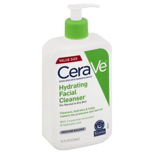 CeraVe Hydrating Facial Cleanser for Normal to Dry Skin, 16 Fl. Oz ...