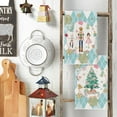 thumbnail image 6 of &nbsp;SOME THING Blue Nutcrackers Tree Christmas Kitchen Towels Dish Towels, 18x26 Inch Gift Box Snowflake Winter Decoration Hand Towels Set of 2, 6 of 6