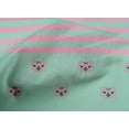 thumbnail image 4 of oneOone Tissu Popeline de Coton Rayé & Imprimé Visage de Chat Animal BTY 56 Pouces de Large, 4 of 4