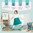 thumbnail image 5 of Outdoor Play Equipment Qaba Kids 32" Balance Board, Wobble Board for Kids / Toddlers, Curvy Rocker Board, Preschool Learning Montessori Waldorf Toy for Ages 3-6 Years Old, Blue,Kids Outdoor Toys, 5 of 10