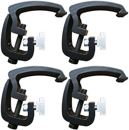 4 Pack Black Toyota Tacoma - 2005 & Newer - Mounting Channel Track Truck Topper Cap, Camper Shell API Clamps 